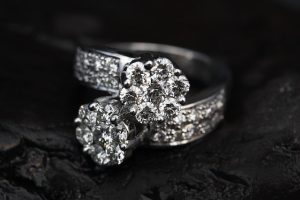 Close up of a diamond ring